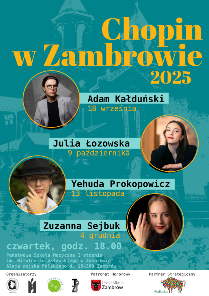 Plakat festiwalu Chopin w Zambrowie 2025